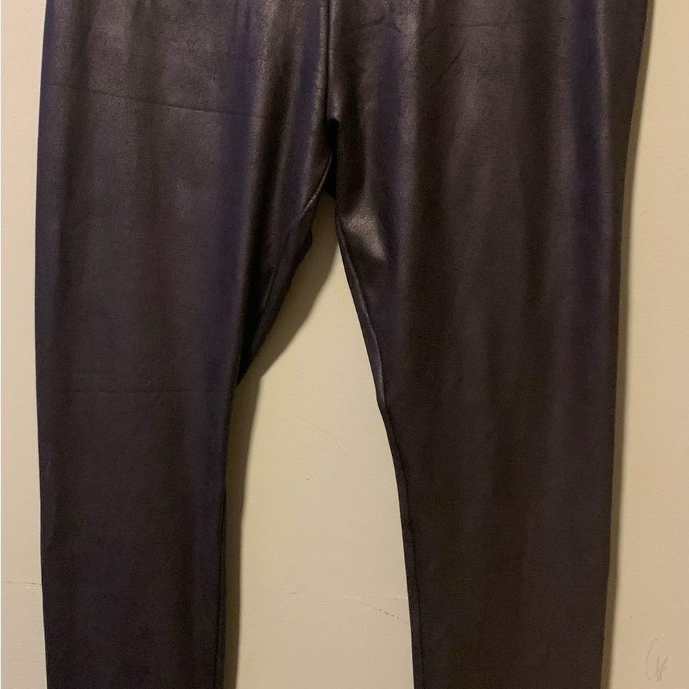 Simply Vera Vera Wang Women's LG Black Leggings Ankle Length Polyester Spandex